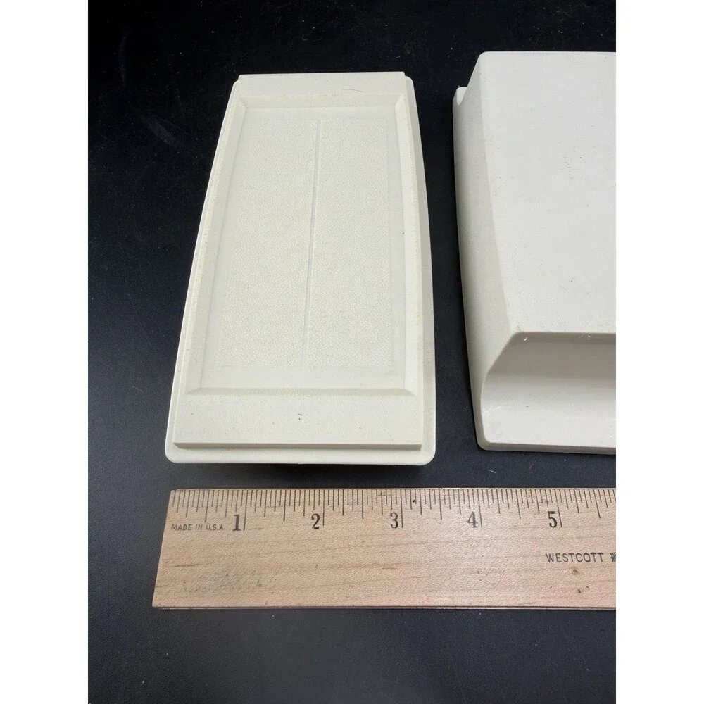 Vintage Tupperware Almond #1511 & #1512 Double 2 Stick Butter Dish Container